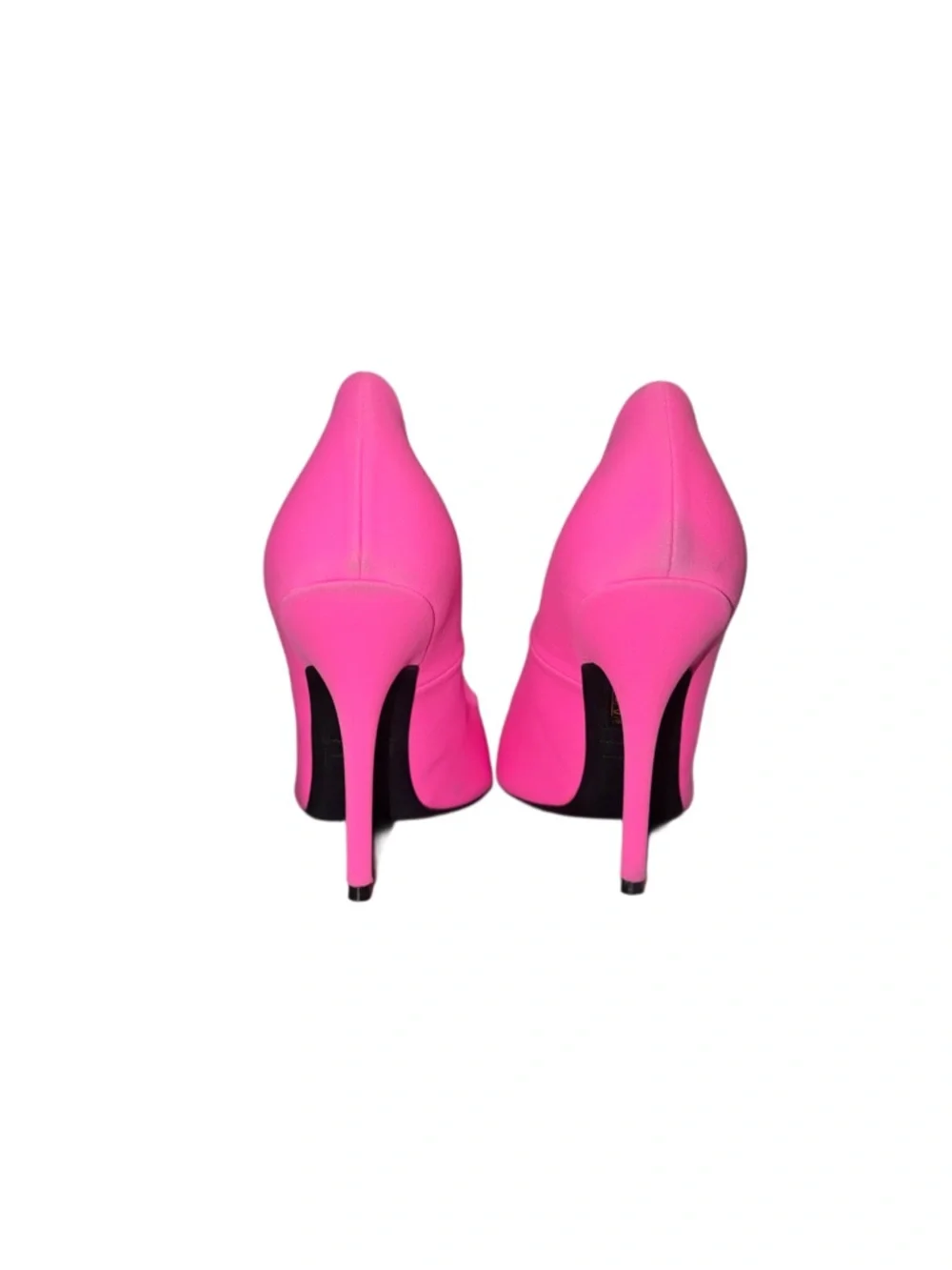 Balenciaga Women's Neon Pink Pointed-Toe High Heel Pumps - Picture 5 of 9